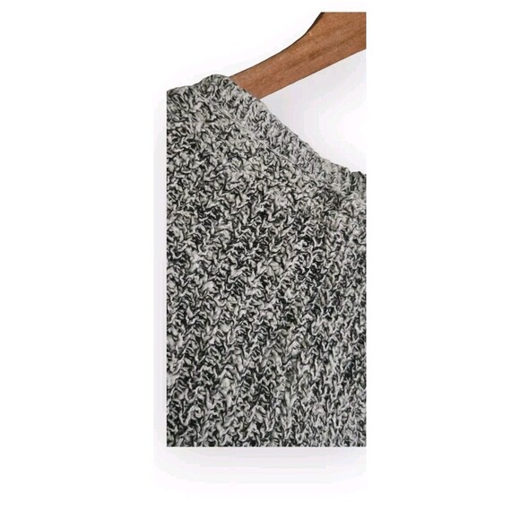 Free People Crop Sweater Womens Small Gray Marbled Electric City Linen Cotton - Picture 6 of 8